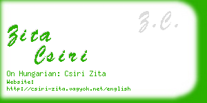 zita csiri business card